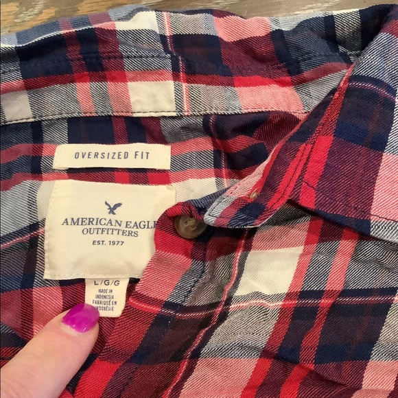 American Eagle Outfitters Button Down Top - Size L - Picture 2 of 4